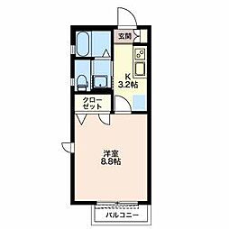 スプレーム 1Kの間取図画像