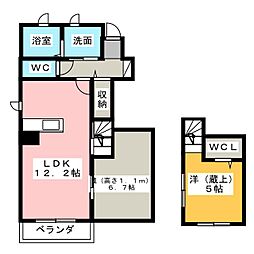 イリス 1LDKの間取図画像