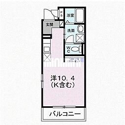 ティアラ・ハピネス ワンルームの間取図画像