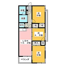ハーネス1 3LDKの間取図画像