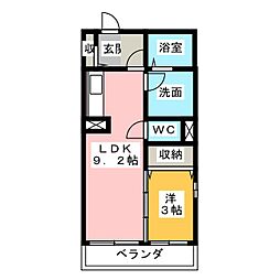 グランドソレーユ 1LDKの間取図画像