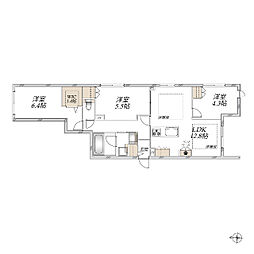 グランメール安東 3LDKの間取図画像