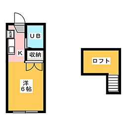 メゾン大岩本町 1Kの間取図画像