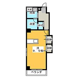 三共トラストビル ワンルームの間取図画像