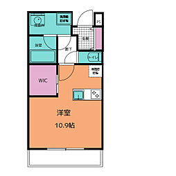 DapartmentnakanogoA ワンルームの間取図画像