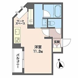 CasaRegio川辺 ワンルームの間取図画像