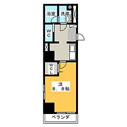 コーキャス馬場町 1Kの間取図画像