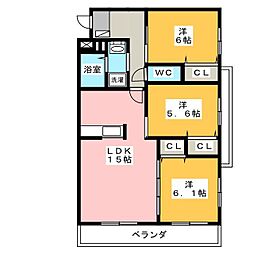 ガーデンコート北安東 3LDKの間取図画像