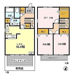 エントピアA 3LDKの間取図画像