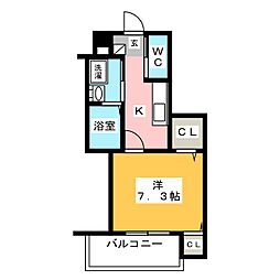 プティ・トリアノン 1Kの間取図画像