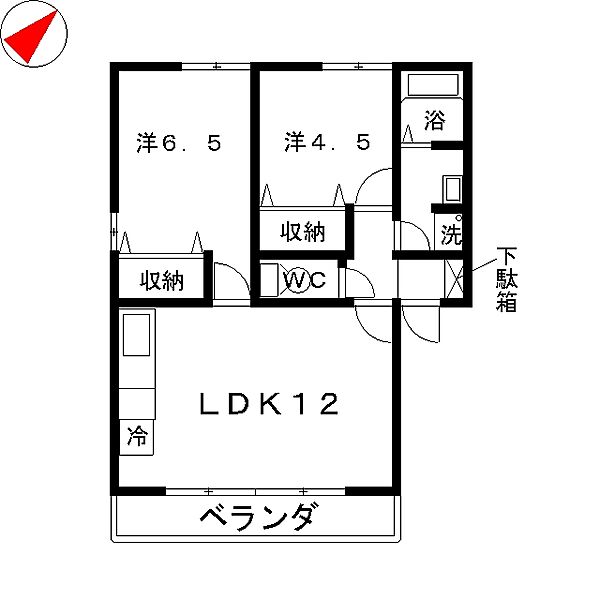 葵 ｜静岡県静岡市葵区竜南１丁目(賃貸アパート2LDK・2階・55.12㎡)の写真 その2