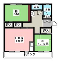 コーポ岳美Ａ  ｜ 静岡県静岡市葵区岳美（賃貸マンション2LDK・2階・51.19㎡） その2