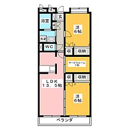 セントモンチーク 2SLDKの間取図画像