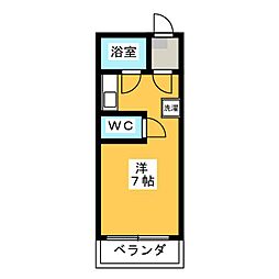 メゾン池田 ワンルームの間取図画像