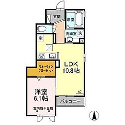 テゾーロ 1LDKの間取図画像