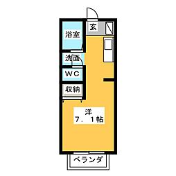 STUDIO大谷 ワンルームの間取図画像