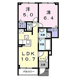 グラシア 2LDKの間取図画像