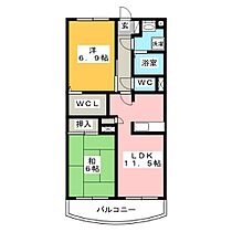 ヴィラクラスアクト  ｜ 静岡県静岡市葵区瀬名６丁目（賃貸マンション2LDK・2階・58.24㎡） その2