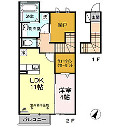 Roadside葵B 1SLDKの間取図画像