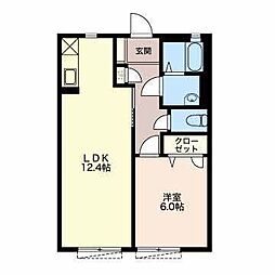 Leben1 1LDKの間取図画像