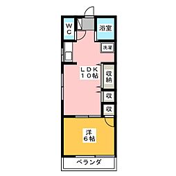 サンピュア・NK 1LDKの間取図画像
