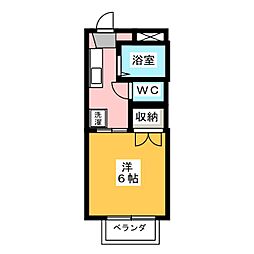 サマックスプレミール 1Kの間取図画像
