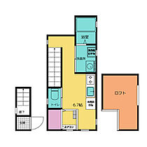 BEST　PLACE B ｜ 静岡県静岡市清水区相生町7-20-2（賃貸一戸建1R・2階・24.42㎡） その2