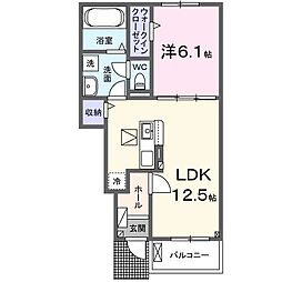 AFCレジデンスX8 1LDKの間取図画像