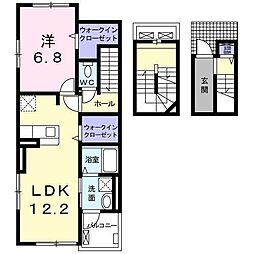ゴールドリング船越南 1LDKの間取図画像
