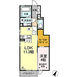 スプラドール2 1LDKの間取図画像