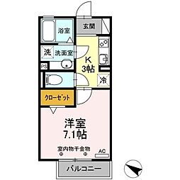 リブレリア 1Kの間取図画像