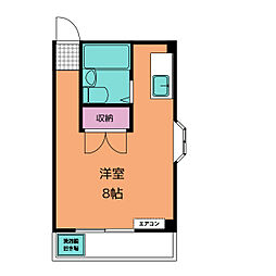パークサイド横砂南 ワンルームの間取図画像
