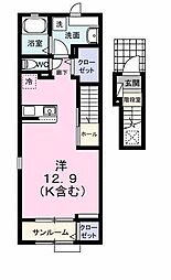 フェニックス II ワンルームの間取図画像