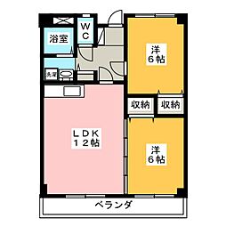 foretlivre 2LDKの間取図画像