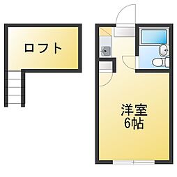 BergHeil池田 ワンルームの間取図画像