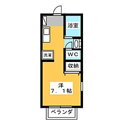 STUDIO大谷 ワンルームの間取図画像