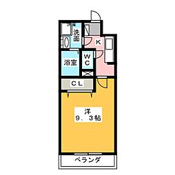 ザックス静岡駅前 1Kの間取図画像