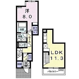 ショコラ 1LDKの間取図画像