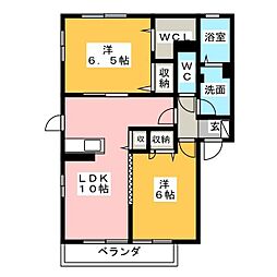 CASAM 2LDKの間取図画像