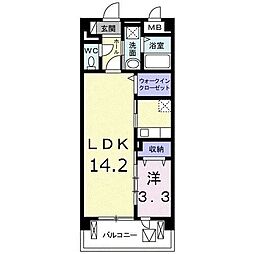 フィオーレヤマト 1LDKの間取図画像