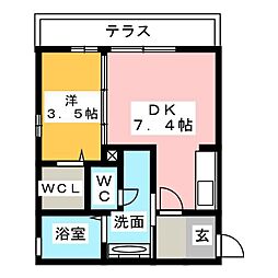 ONEURBANPLACE 1DKの間取図画像