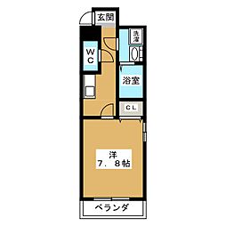 グレース・エステート 1Kの間取図画像