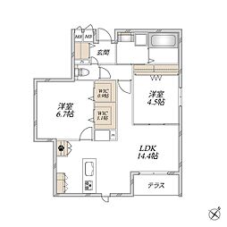 Eminence West 2LDKの間取図画像