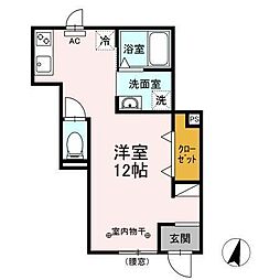Erfolc ワンルームの間取図画像