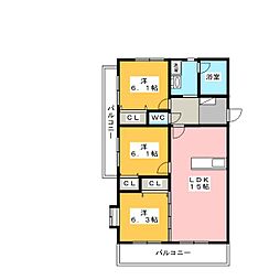 ビー・グラッド 3LDKの間取図画像