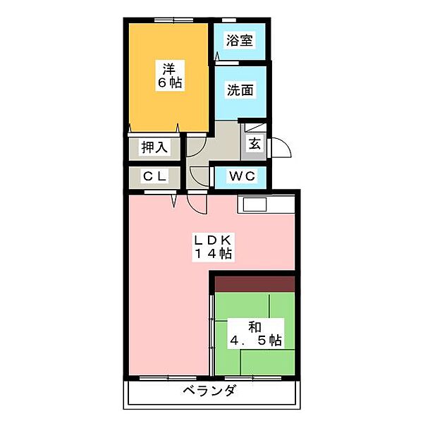 メローネＩＮＮ ｜静岡県浜松市中央区瓜内町(賃貸マンション2LDK・1階・55.53㎡)の写真 その2