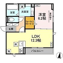 仮）Ｄ－ｒｏｏｍ上浅田2丁目II 102 ｜ 静岡県浜松市中央区上浅田２丁目490-1（賃貸アパート1LDK・1階・46.73㎡） その1