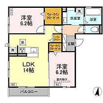 仮）Ｄ－ｒｏｏｍ上浅田2丁目II 301 ｜ 静岡県浜松市中央区上浅田２丁目490-1（賃貸アパート2LDK・3階・64.33㎡） その1