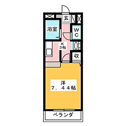 UrbanCourt野口 1Kの間取図画像