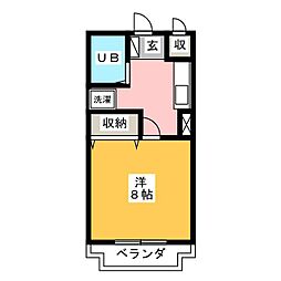 コーポ浅田 1DKの間取図画像